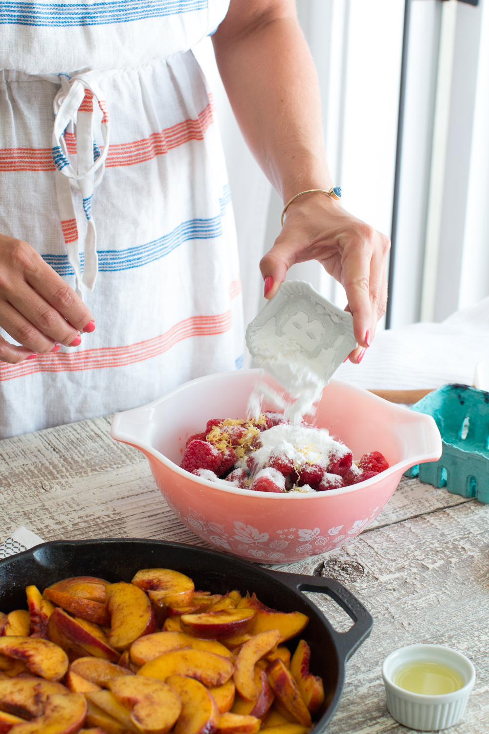 Tossing berries