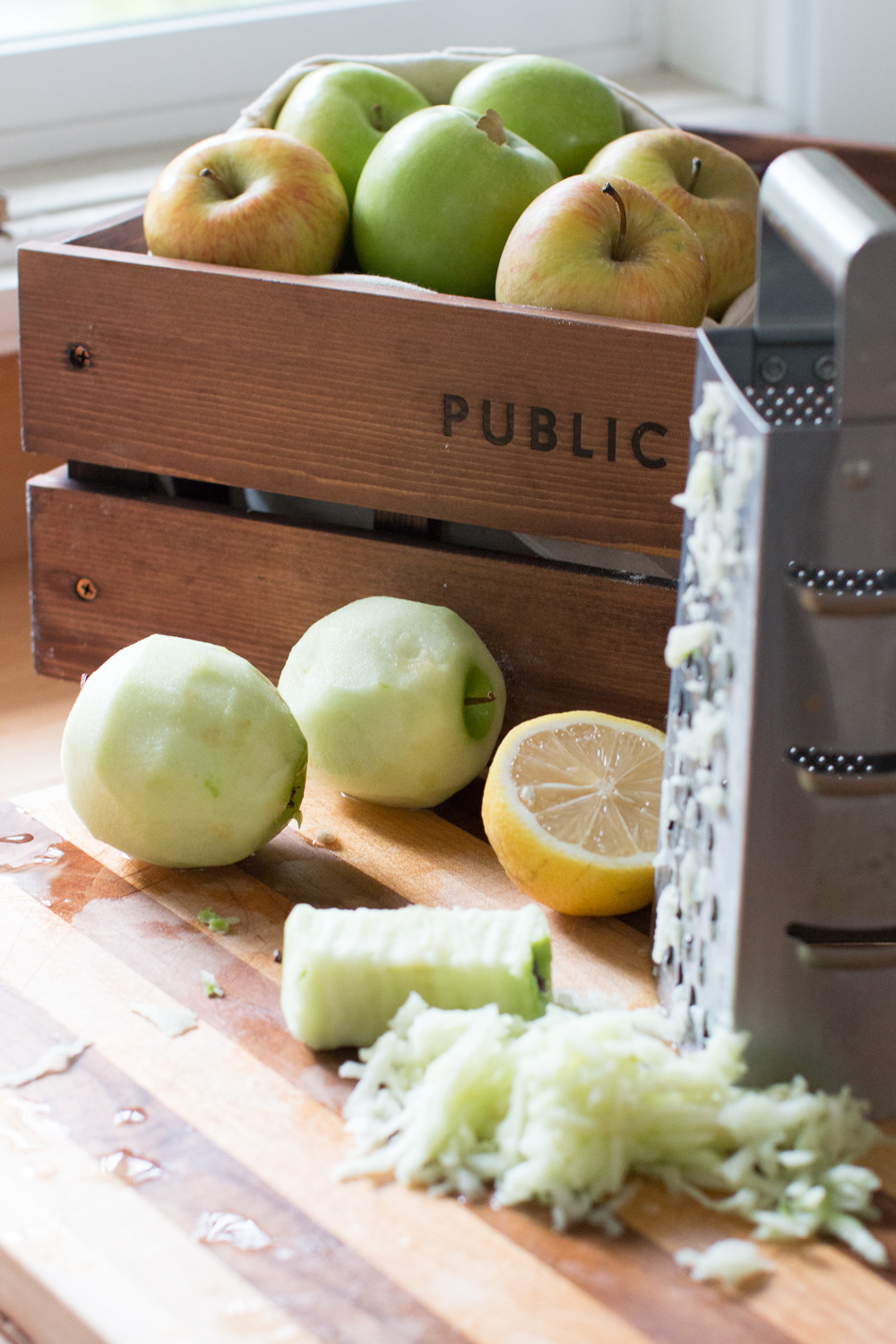 grating apples for Maple Glazed Apple Cinnamon Pop Tarts