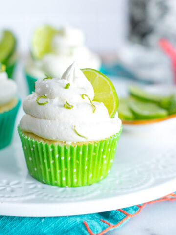 Margarita Cupcakes loaded with lime, tequila and salty goodness.