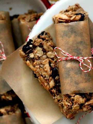 Vegan Gluten Free Almond Cherry Cacao Nib Granola Bars Recipe