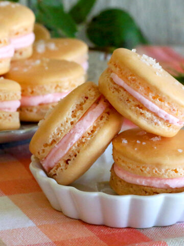 Salted Grapefruit Macarons With Gin Buttercream