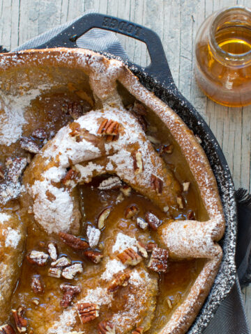 Hootenanny Pancakes with Bourbon Maple Syrup