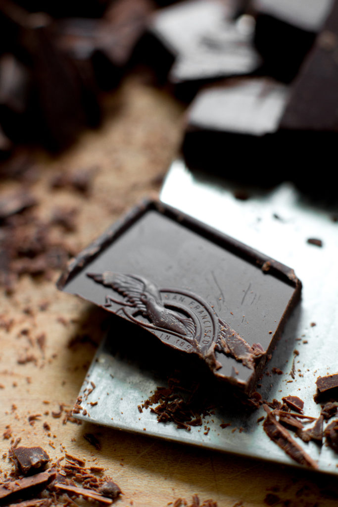chopping chocolate