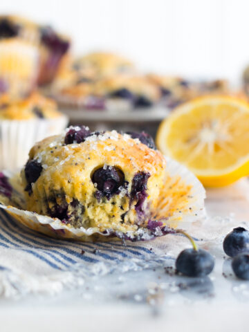 Blueberry Lemon Poppy Seed Muffins by Baking The Goods.