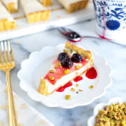 Ricotta Amarena Cherry Tart with Pistachio Crust by Baking The Goods