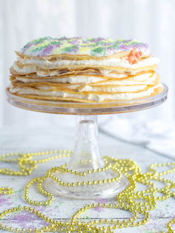 Crepe King Cake by Baking The Goods