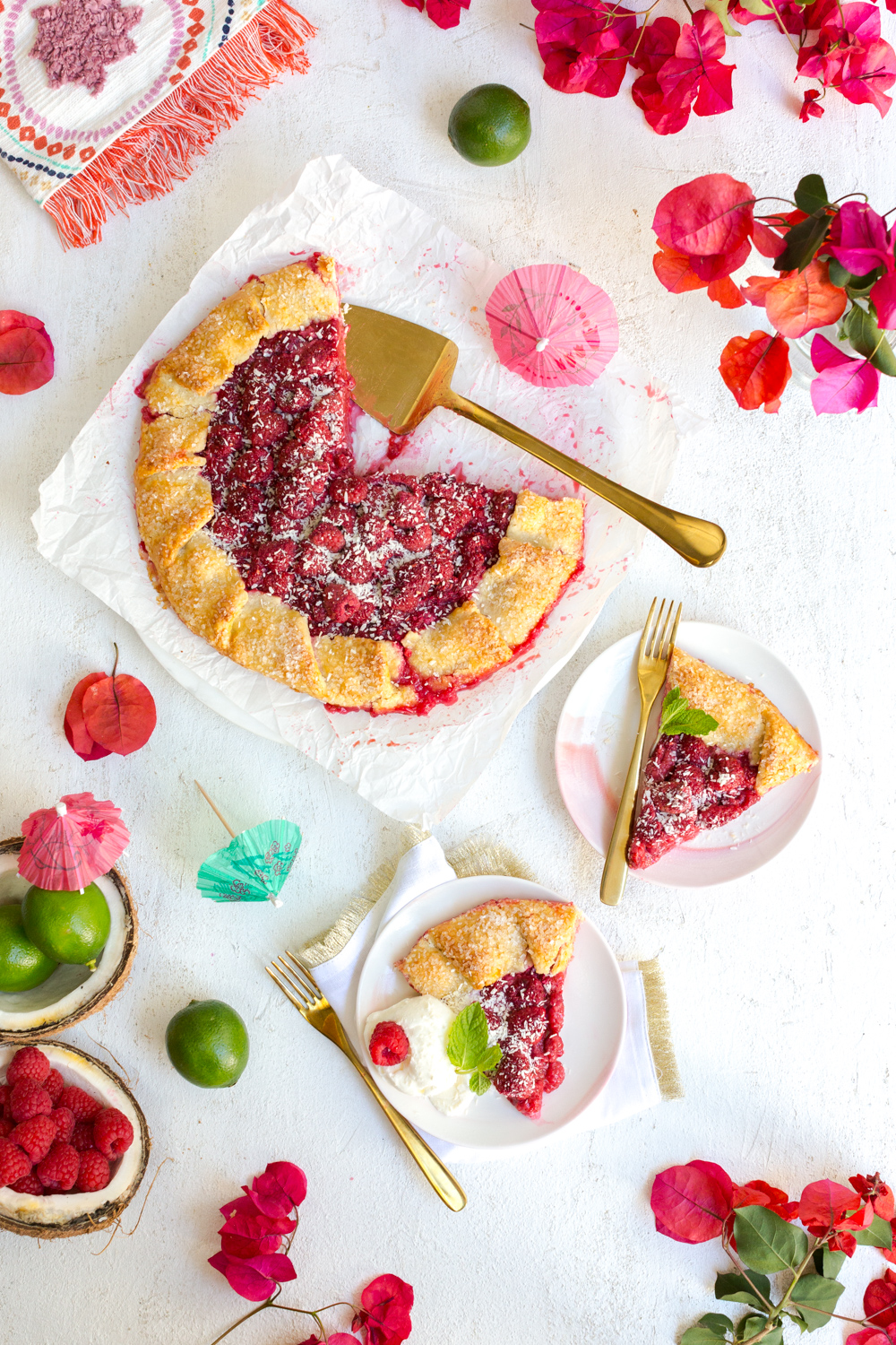 Raspberry Lime Coconut Galette by Baking The Goods