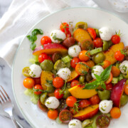 Cherry Tomato, Nectarine and Mozzarella Salad from Baking The Goods