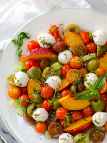 Cherry Tomato, Nectarine and Mozzarella Salad from Baking The Goods