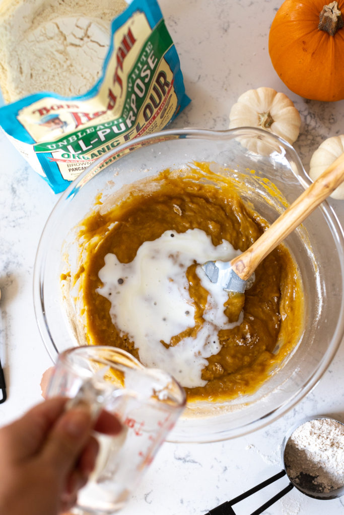 adding buttermilk