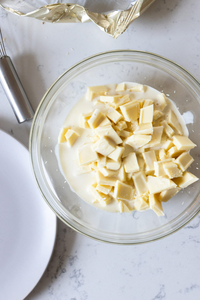 making White Chocolate Orange Ganache