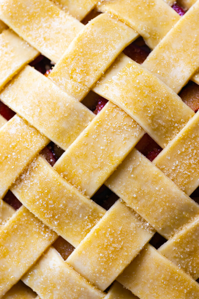 sprinkle pie with sugar before baking