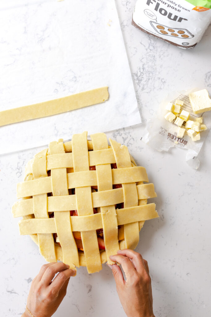 pie top weave step 11