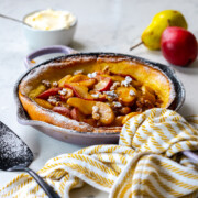 Spiced Pear & Walnut Dutch Baby