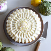 Artichoke Olive Oil Cake with Lemon Cream Cheese Frosting