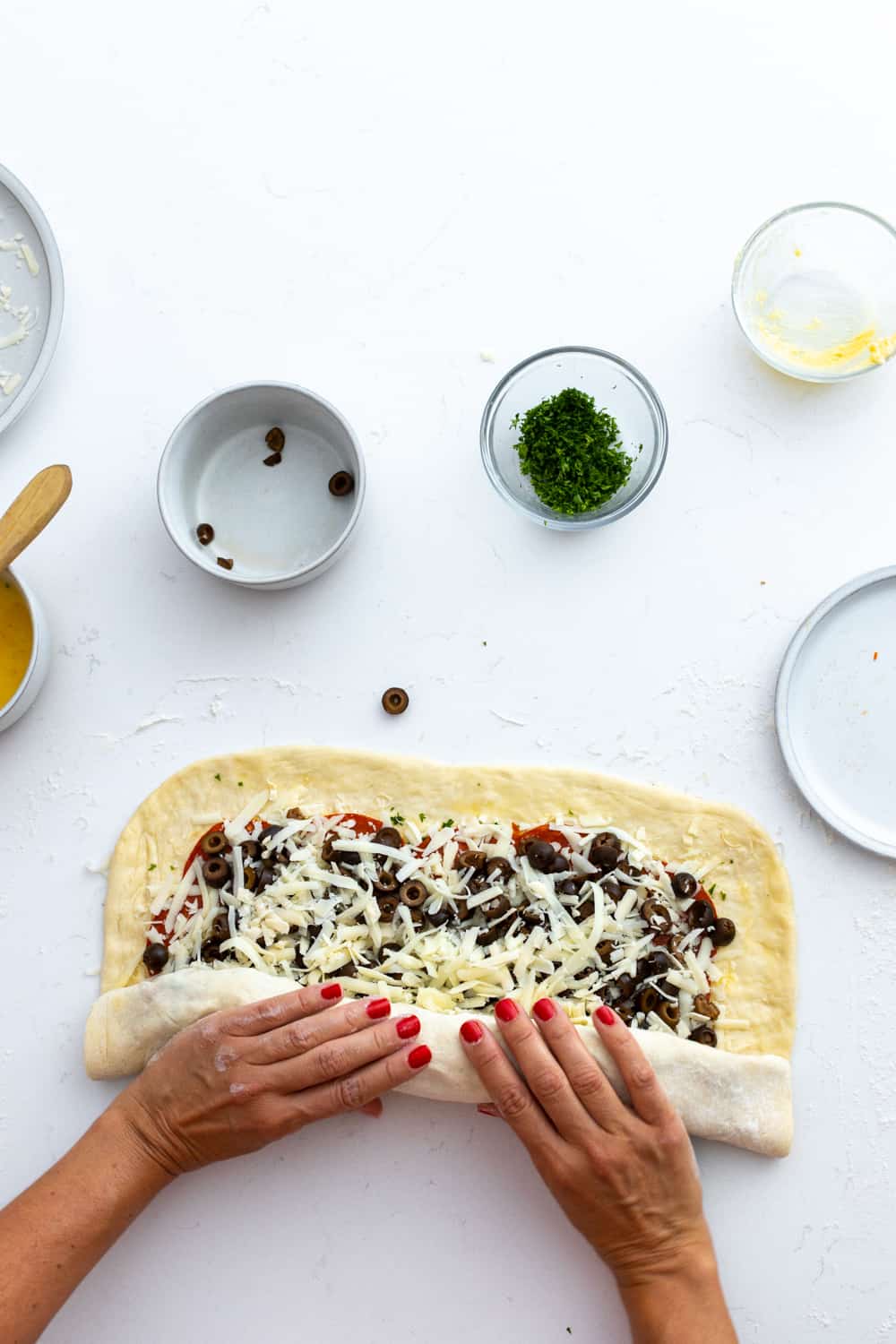 Pepperoni Black Olive Stromboli roll