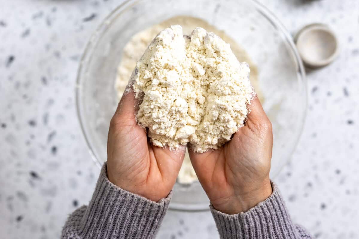 Mixing scone dough